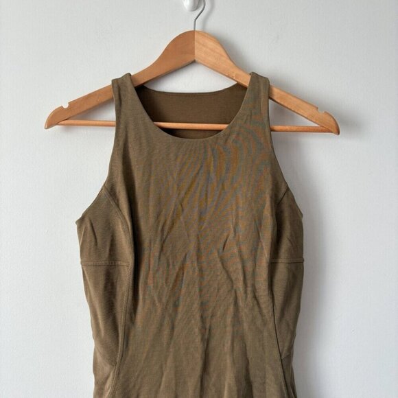 Lululemon Slim-Fit Above-Knee Dress Artifact Tan Size 6 - Picture 6 of 8
